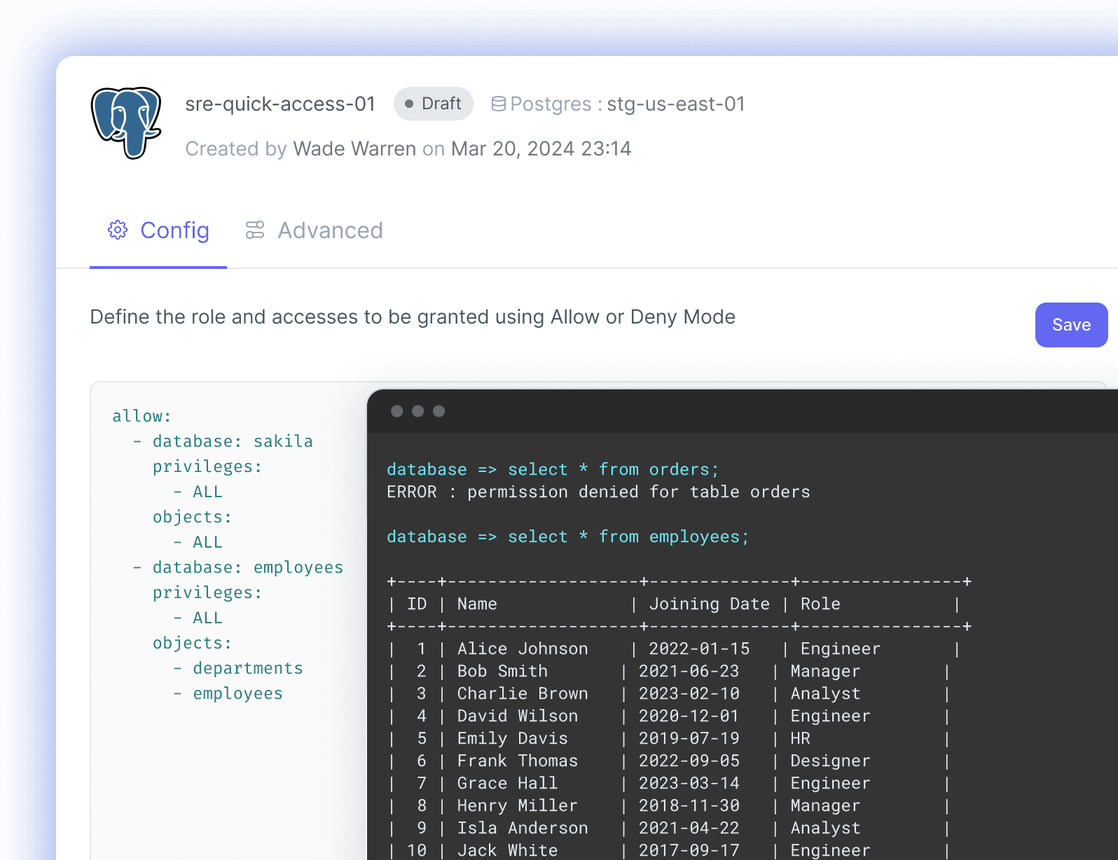 Adaptive authorization product screenshot